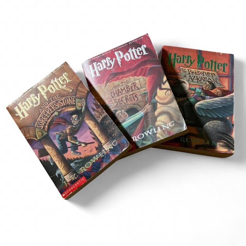 Harry Potter Books 1, 2 & 3 by J.K. Rowling - 3 Paperback Books
